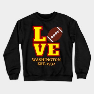 Washington Football DC Sports Team With American Football ball Style, Vintage Washington Football DC Sports Team Novelty Gift Crewneck Sweatshirt